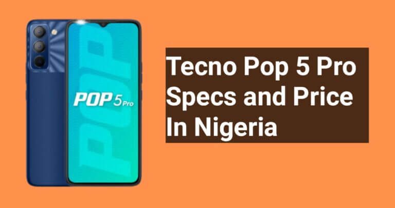 Tecno Pop 5 Pro Specs and Price In Nigeria