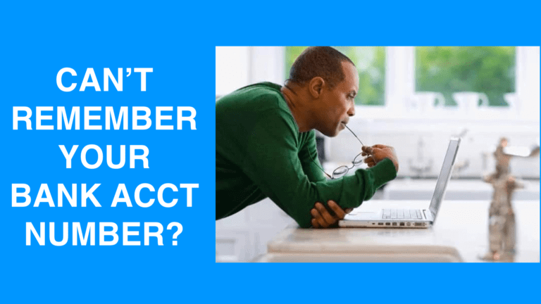 Find your bank account number