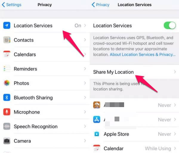 Hide your Location On iPhone