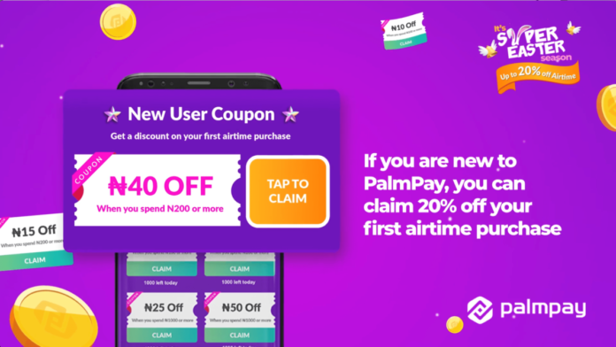 How to save 20% on airtime with the PalmPay payment app + readers get N100 free