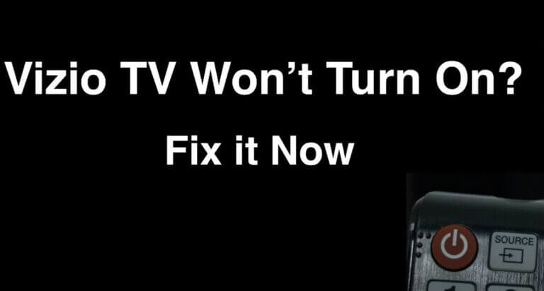 Vizio TV won't turn on issues