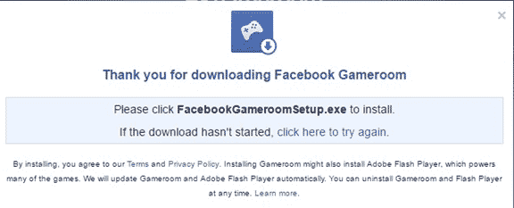 install facebook gameroom