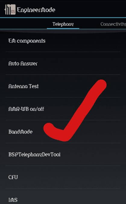 Check the 4G band Frequency